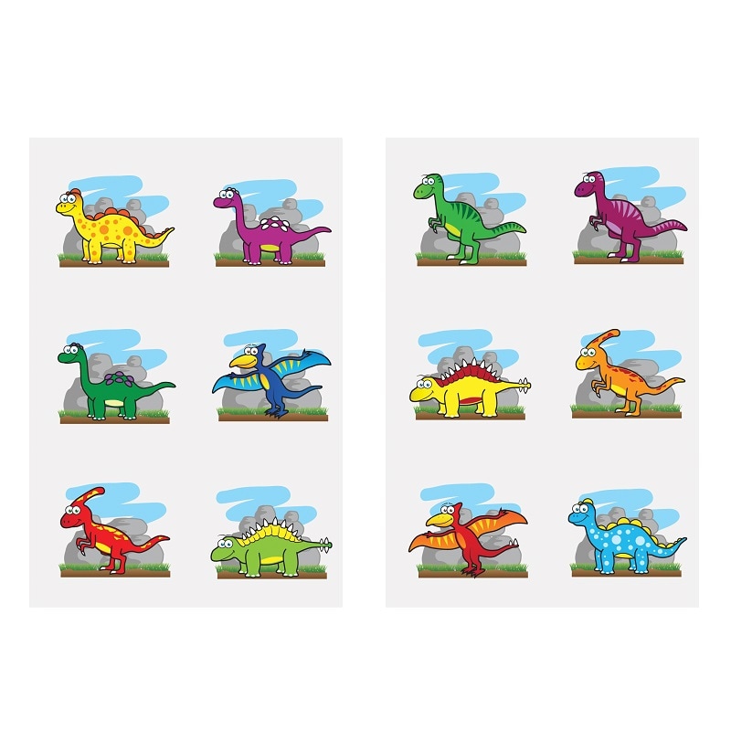 Dinosaurier - Tattoos 6er Pack