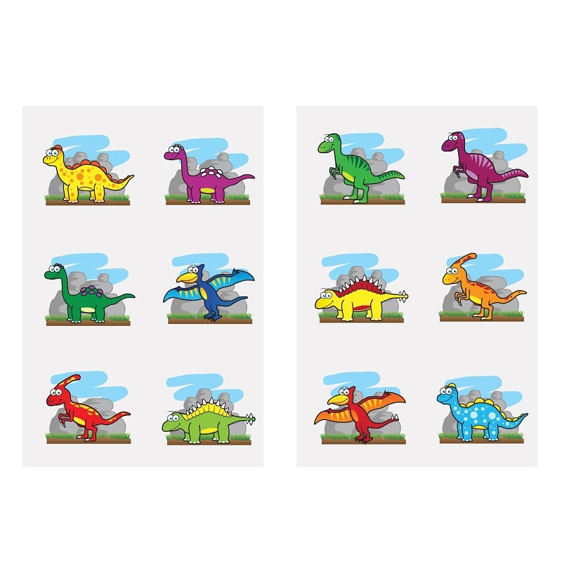 Dinosaurier - Tattoos 6er-Pack