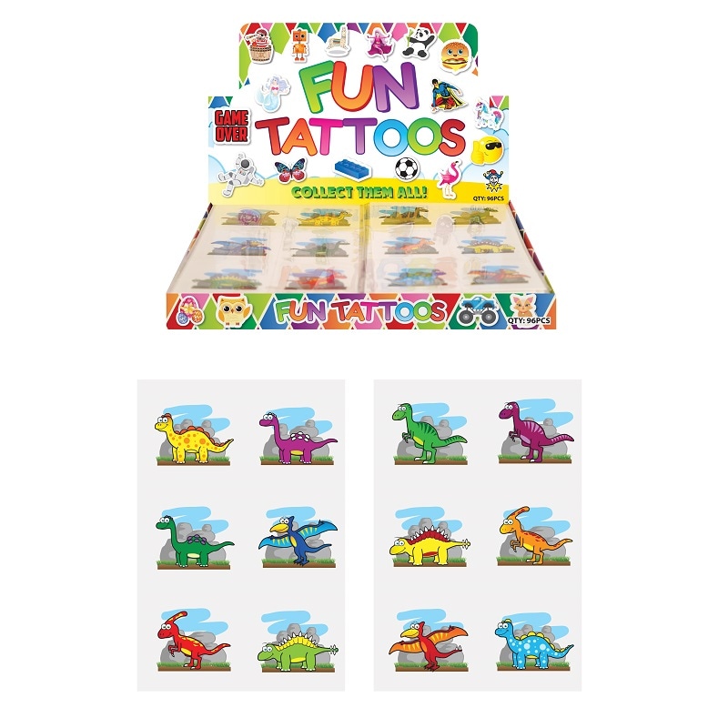 Dinosaurier - Tattoos 6er-Pack