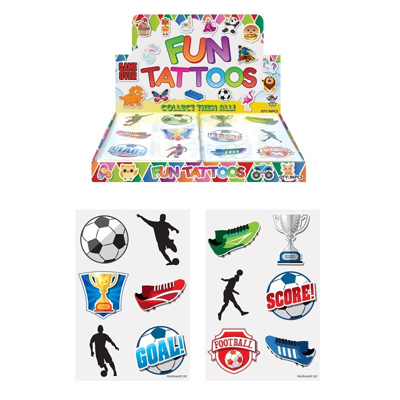 Tattoos mit Fußballmotiven 6er-Pack