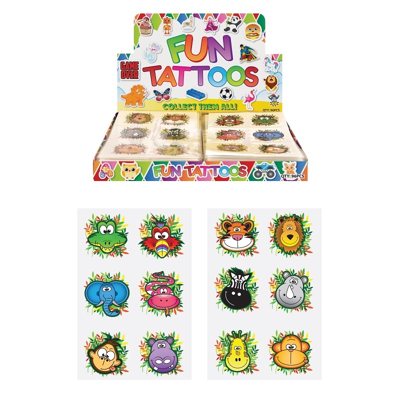 Tattoos mit Tiermotiven im 6er-Pack