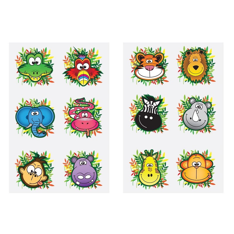 Tattoos mit Tiermotiven im 6er-Pack