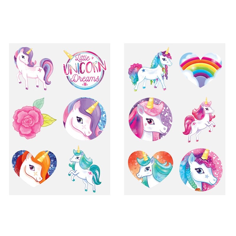 Einhorn - Tattoos 6er-Pack