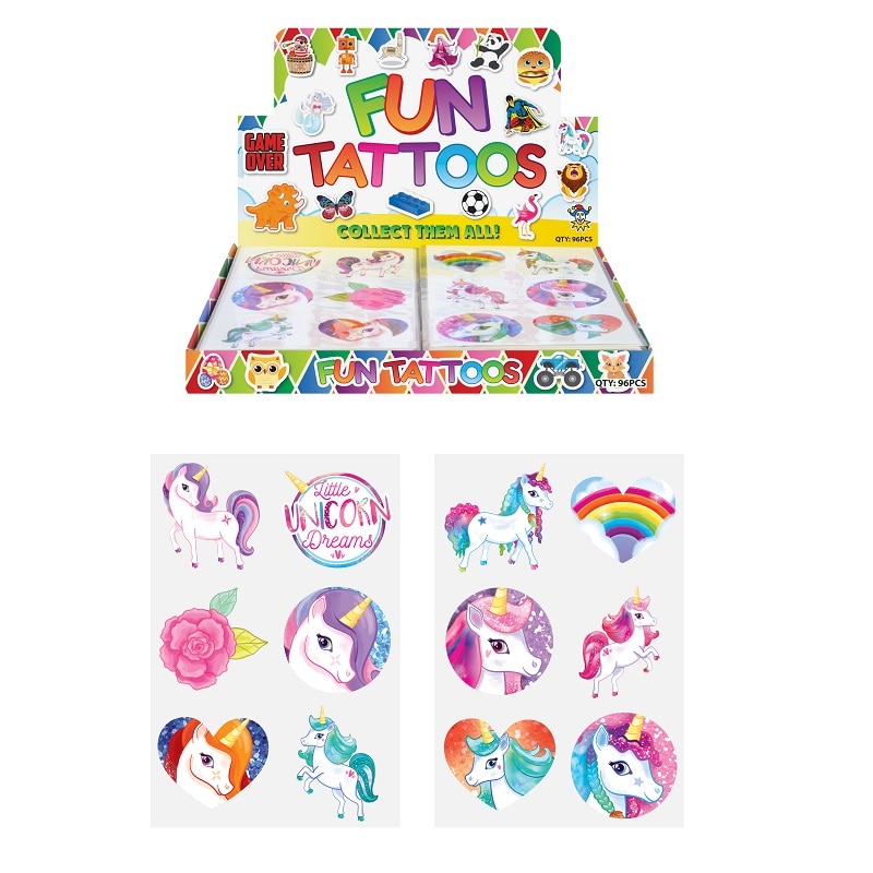 Einhorn - Tattoos 6er-Pack