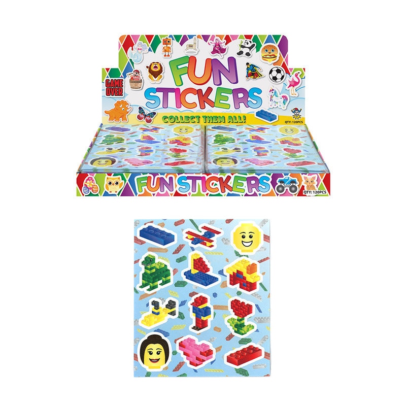 Bausteine - Stickers 12er-Pack