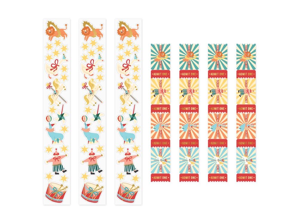 Zirkus Aufkleber & Tickets