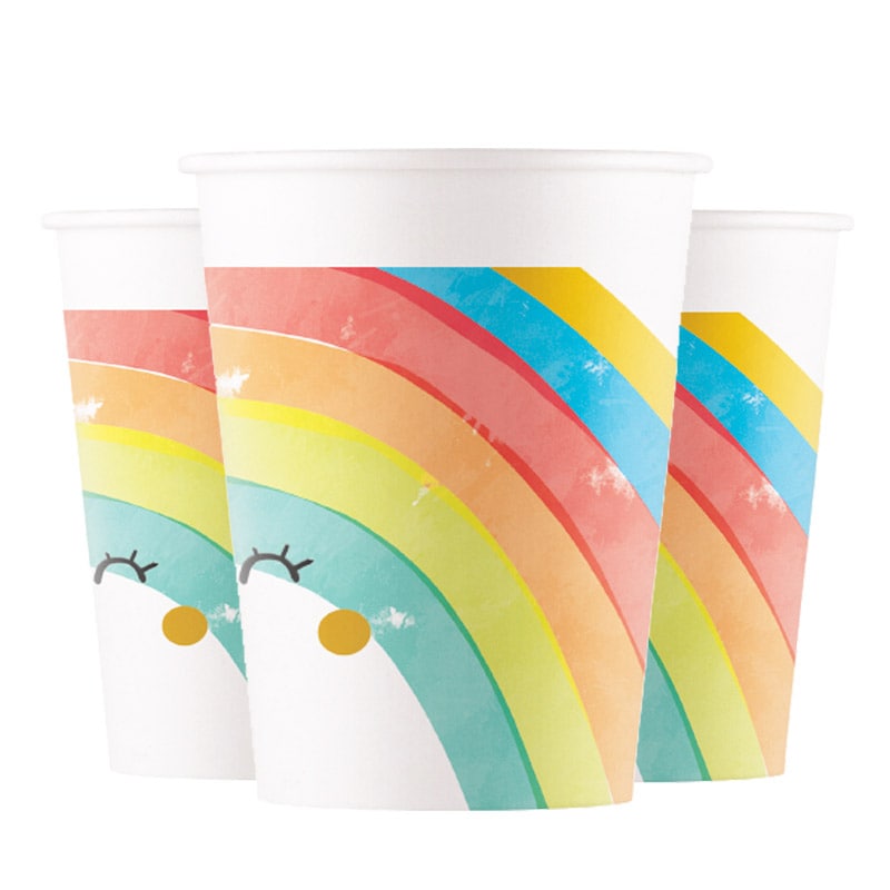 Rainbow Party - Pappbecher 8er-Pack