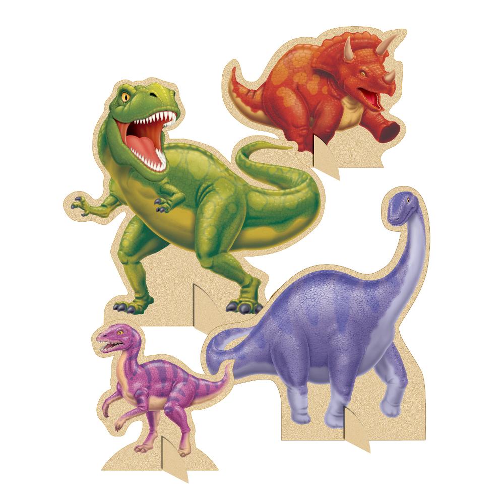 Dinosaurier Abenteuer - Tischdekorationen 4er-Pack