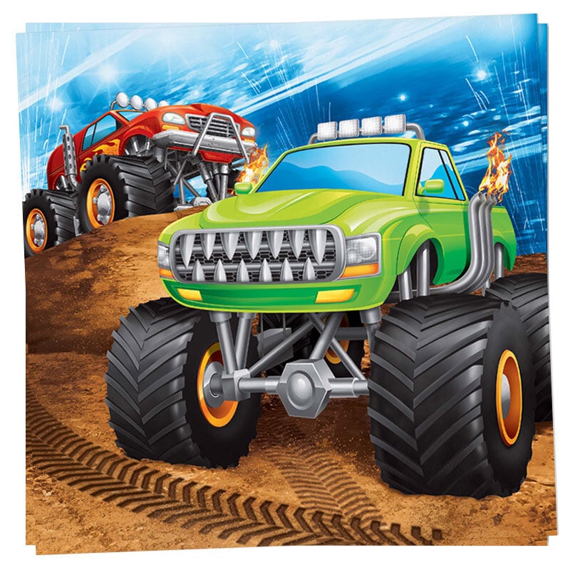 Monster Truck - Servietten 16er-Pack