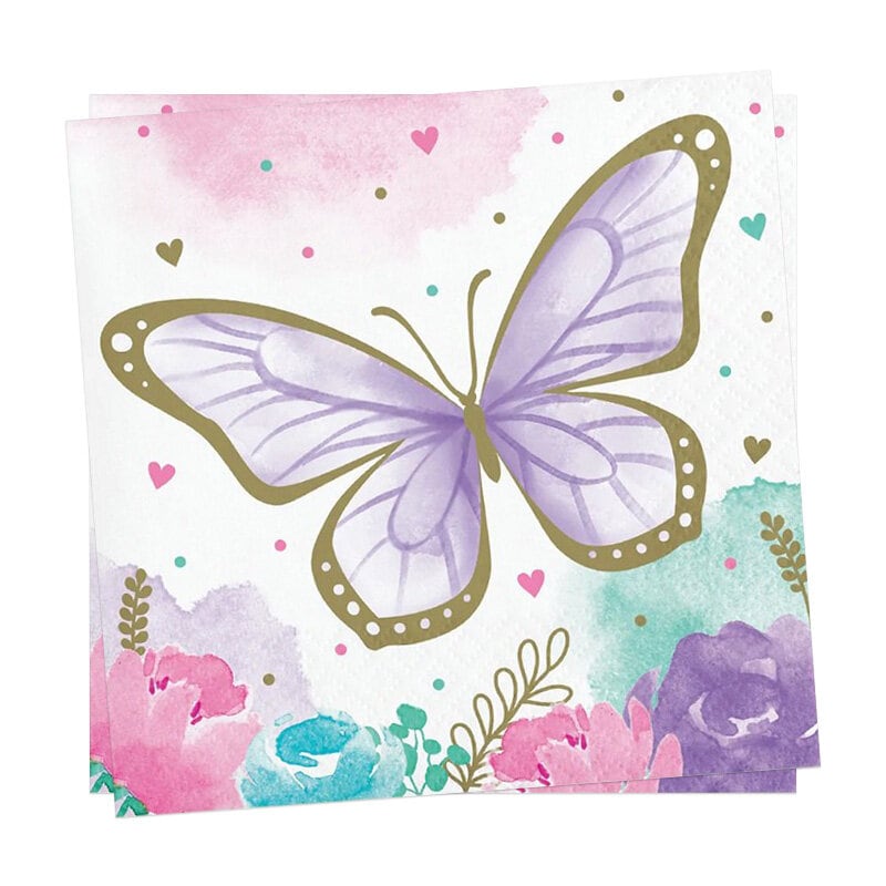Schimmernder Schmetterling - Servietten 16er-Pack