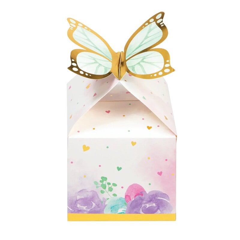 Schimmernder Schmetterling - Geschenkboxen aus Pappe 8er-Pack