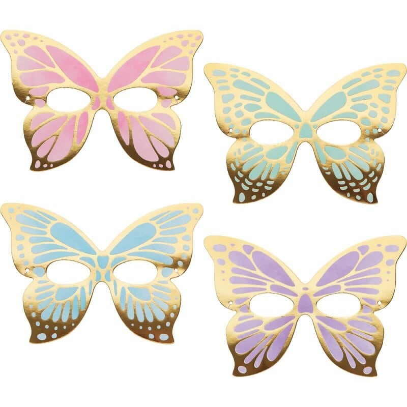 Schimmernder Schmetterling - Masken 8er Pack