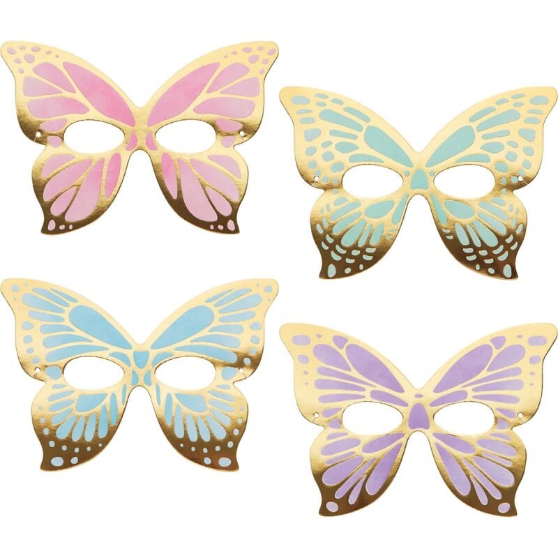 Schimmernder Schmetterling - Masken 8er-Pack