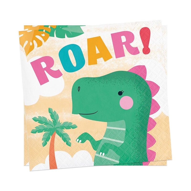 Dino Girl - Servietten 16er-Pack