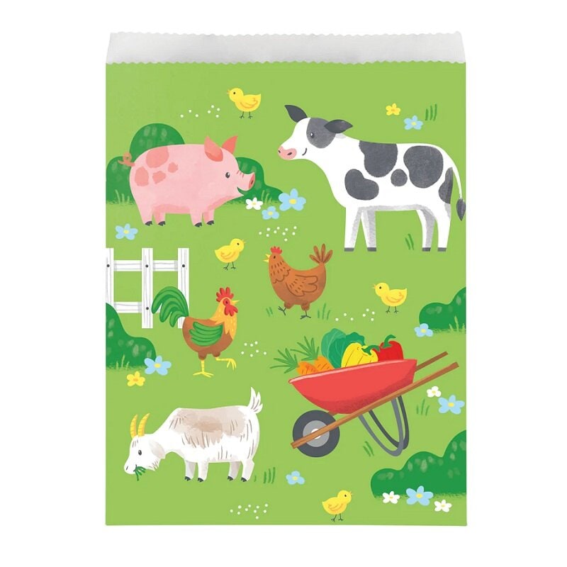 Bauernhof - Geschenktüten aus Papier 8er Pack