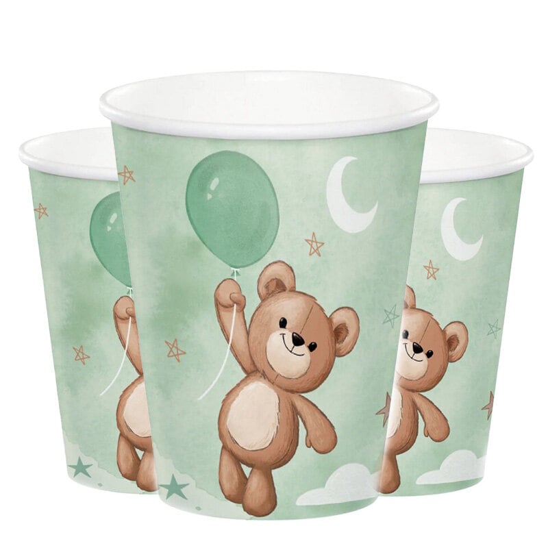 Teddybär Babyparty - Pappbecher 8er-Pack