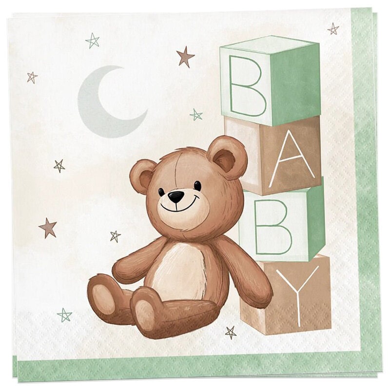 Teddybär Babyparty - Servietten 16er-Pack