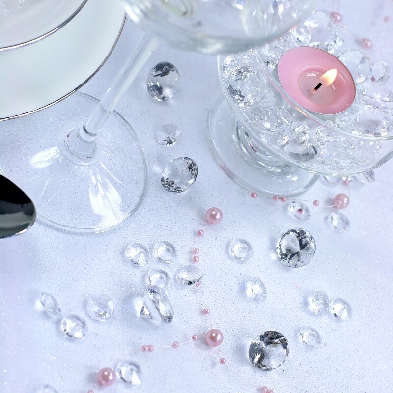 Diamantkonfetti - Transparent 100er-Pack