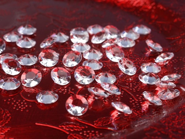 Diamantkonfetti - Transparent 100er Pack