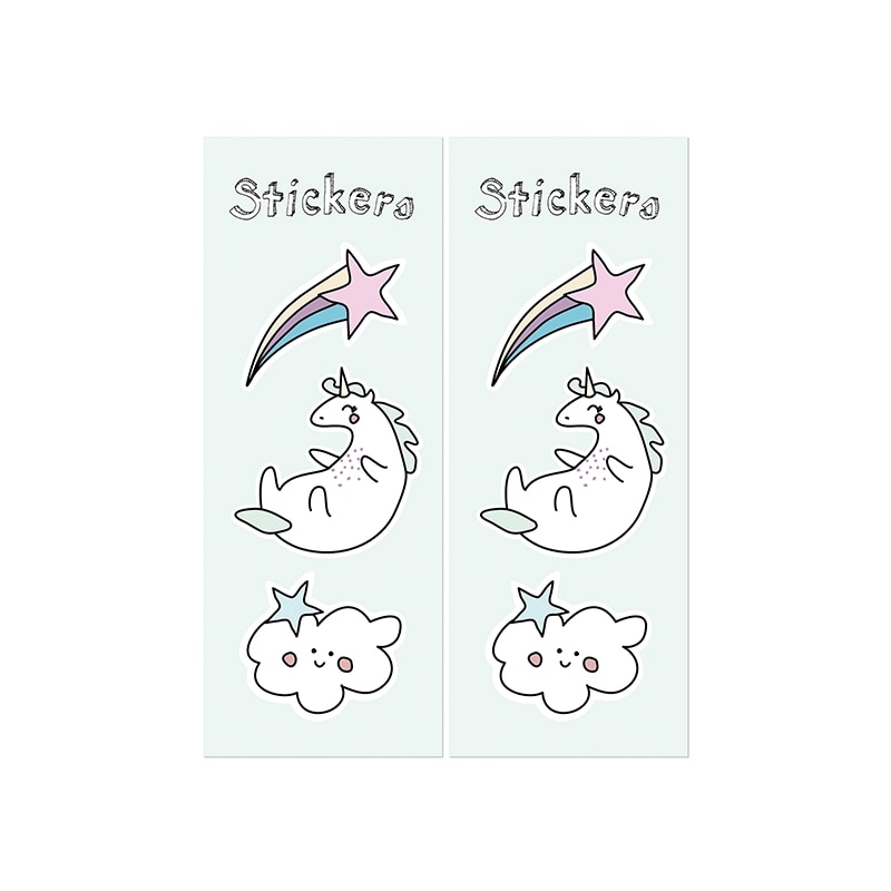 Einhorn - Geschenktüten mit Stickers 6er-Pack
