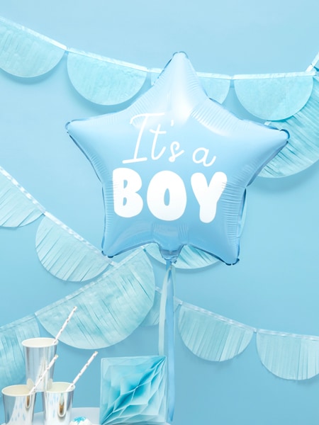 Sternförmiger Folienballon It's a boy