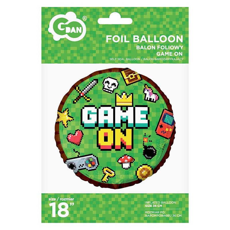 Game On - Folienballon 45 cm
