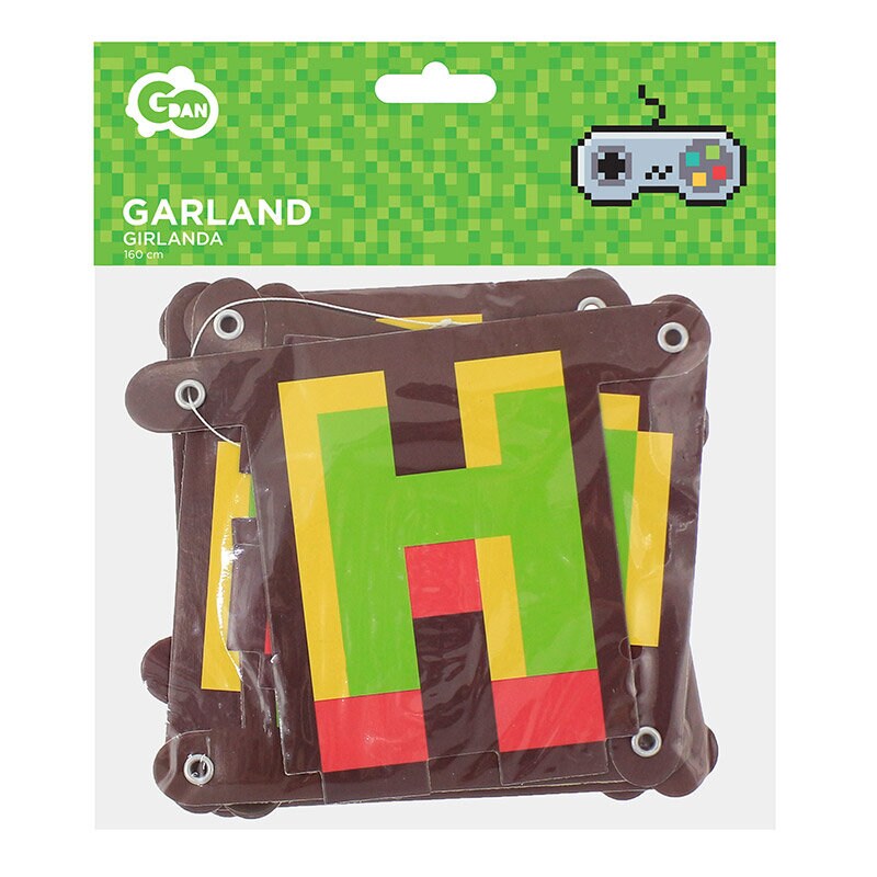 Game on - Girlande Happy Birthday 160 cm