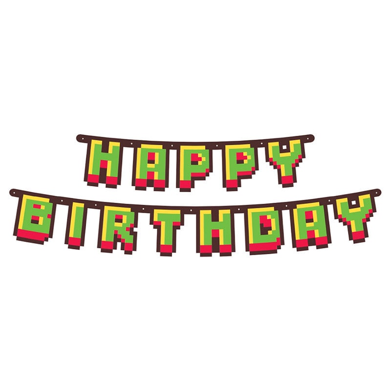 Game on - Girlande Happy Birthday 160 cm