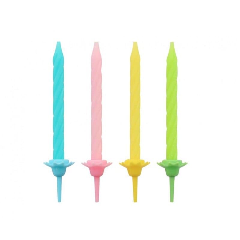 Kerzen - Regenbogenfarben 24er-Pack