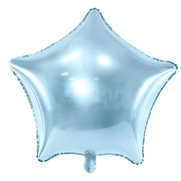 Folienballon Stern - Hellblau 48 cm