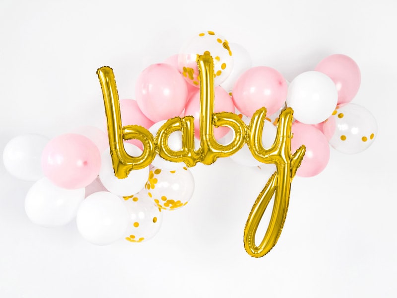 Folienballon Baby in Gold 75 cm