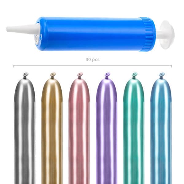 Modellierballons, Chrome-Mix 30er-Pack