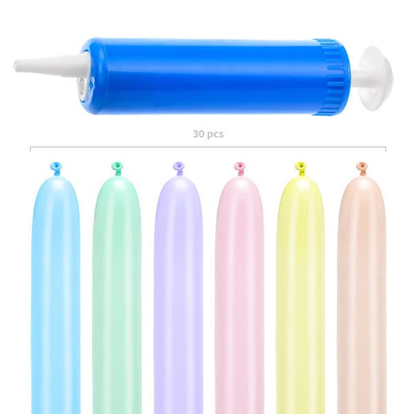 Modellierballons, Pastell-Mix 30er-Pack