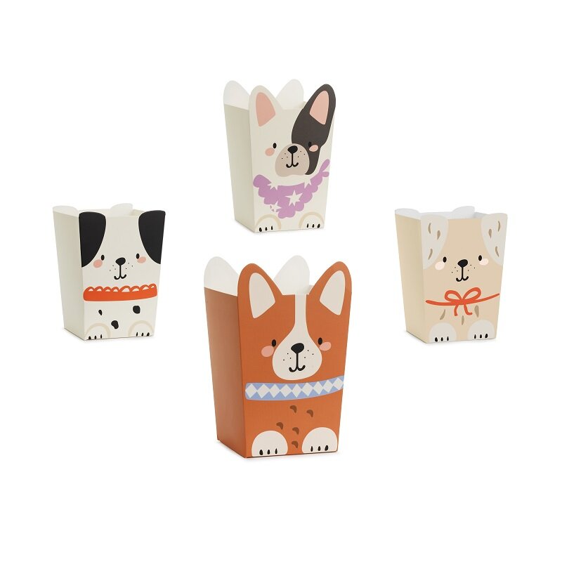 Popcornbecher Süße Hunde 6er-Pack