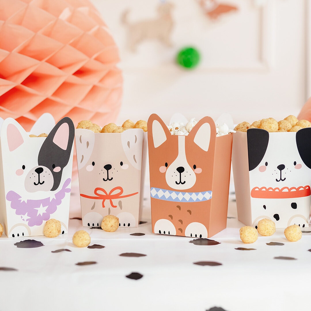 Popcornbecher Süße Hunde 6er-Pack
