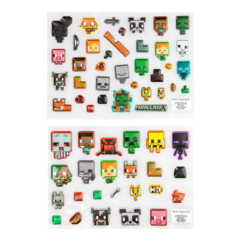 Minecraft - 3D Sticker 60er-Pack