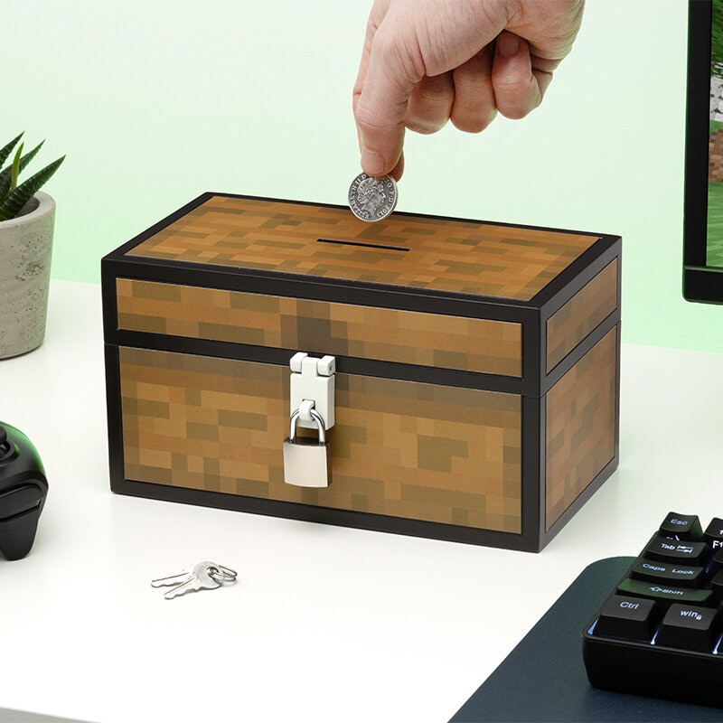 Minecraft Spardose Truhe 3D