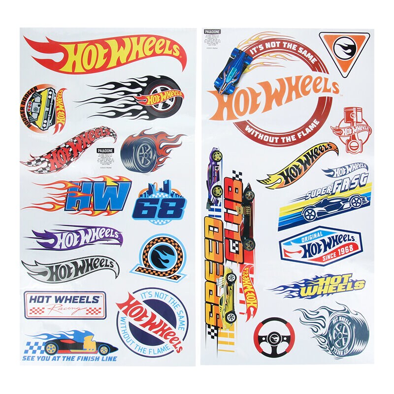 Hot Wheels - Wandaufkleber 44er-Pack