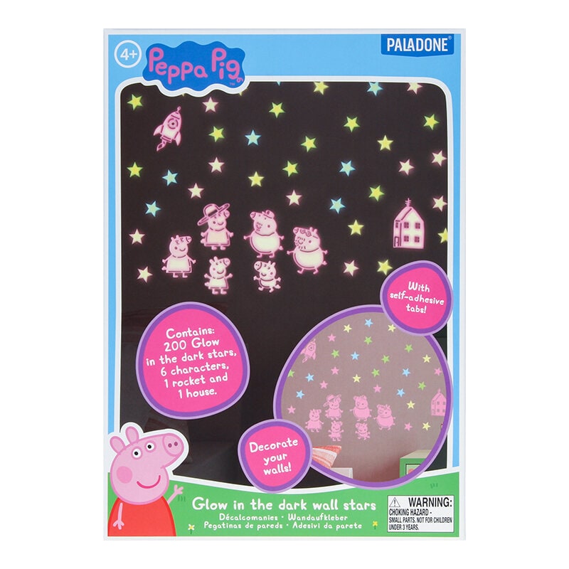 Peppa Wutz Wandsticker - Leuchten im Dunkeln (208 Stück)