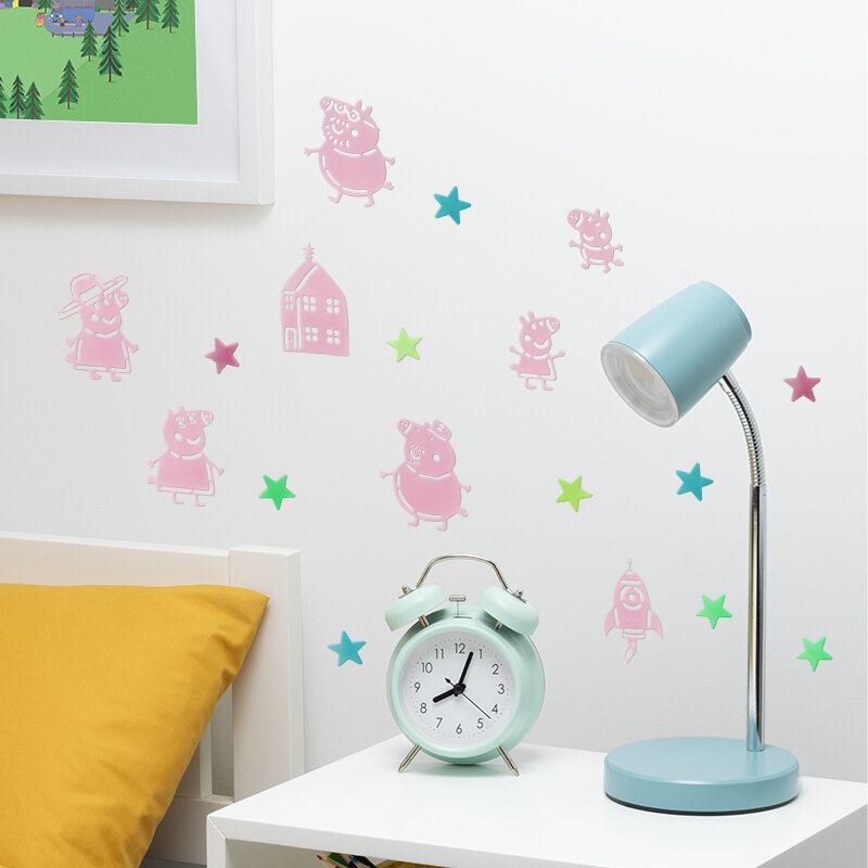 Peppa Wutz Wandsticker - Leuchten im Dunkeln (208 Stück)