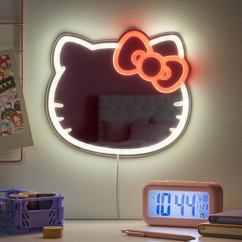 Hello Kitty LED-Wandleuchte mit Spiegel