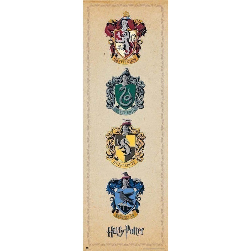 Türposter - Harry Potter Hauswappen 53 x 158 cm