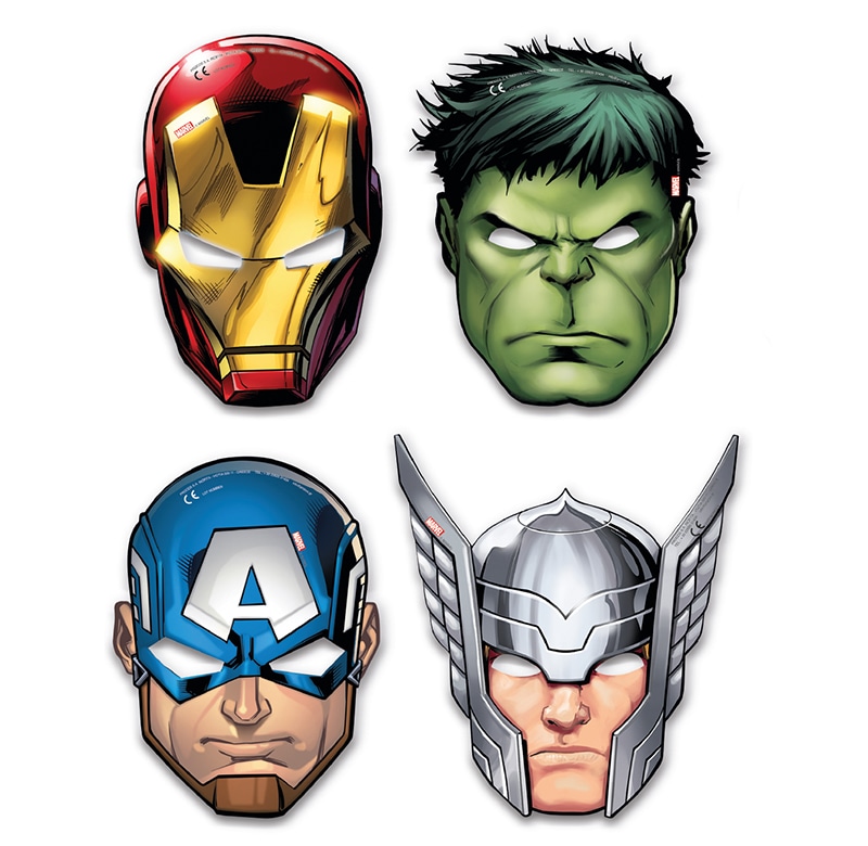Mighty Avengers - Masken 6er Pack