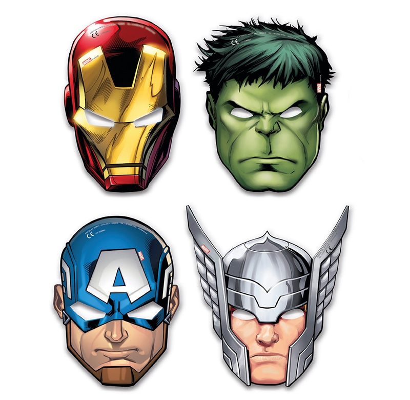 Mighty Avengers - Masken 6er-Pack