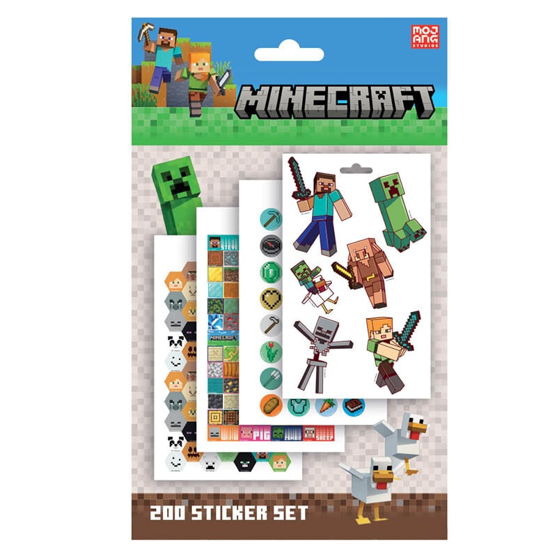 Minecraft Sticker 200er-Pack