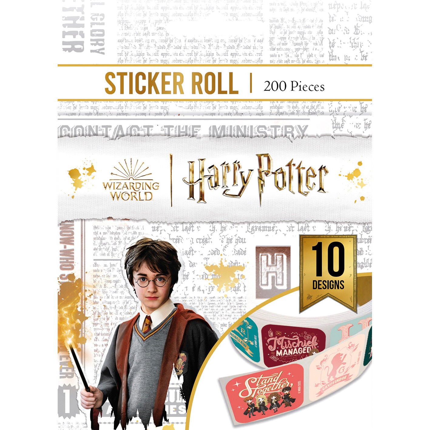 Harry Potter - Sticker auf Rolle 200 Stück.