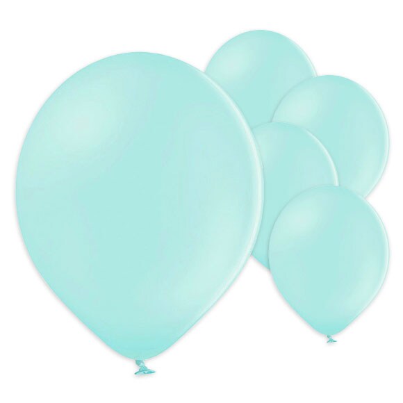 Luftballons Mintgrüner Pastellfarbe 30 cm, 50er-Pack