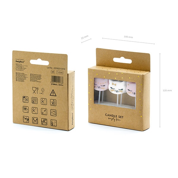 Tortenkerzen Katzen 6er-Pack
