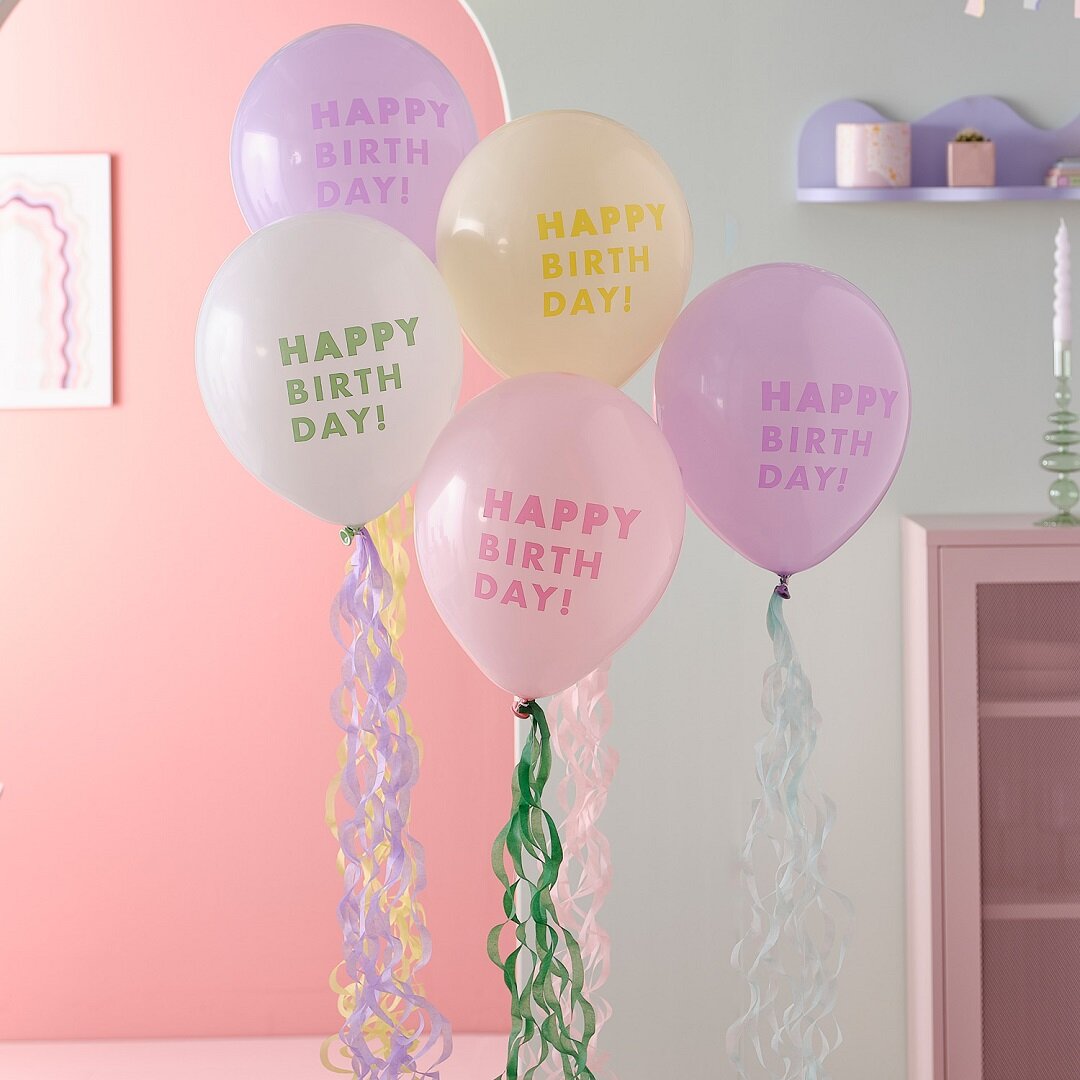 Ballon Bouquet mit Ballonschwänzen 5er Pack