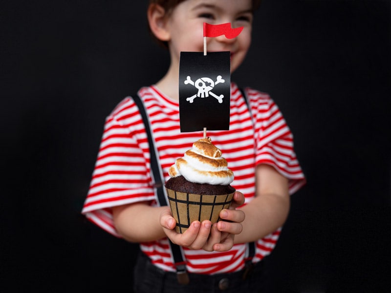 Cupcake-Set mit Piratenmotiv 6er Pack